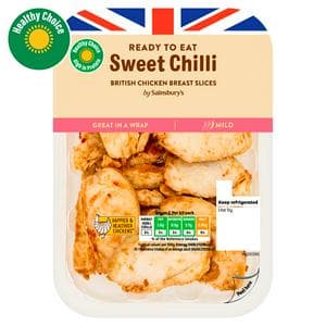 Sainsbury's Sweet Chilli Sliced British Chicken Breast 180g