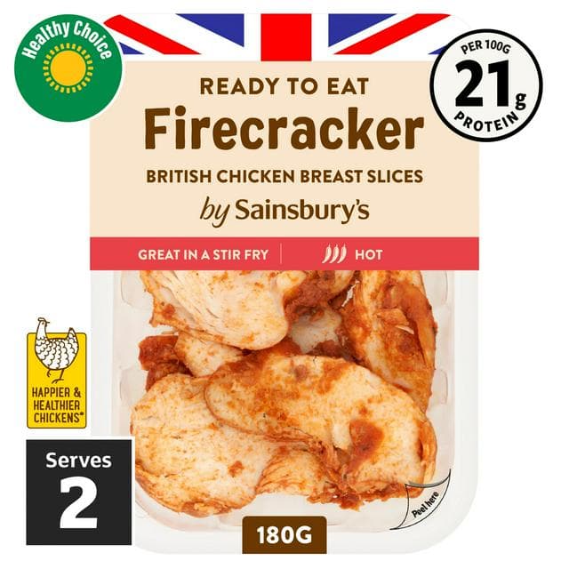 Sainsbury's Firecracker British Chicken Breast Slices 180g - gallery image 1