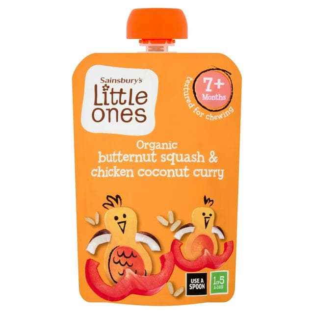 Sainsbury's Little Ones Organic Creamy Coconut Chicken & Butternut Squash Curry 7+ Months 130g - gallery image 1