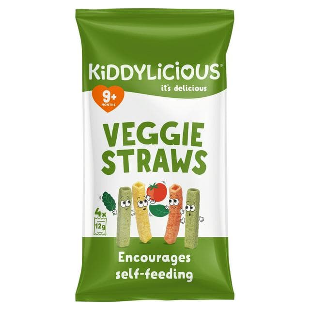 Kiddylicious Veggie Straws Baby Snacks 4x12g - gallery image 1