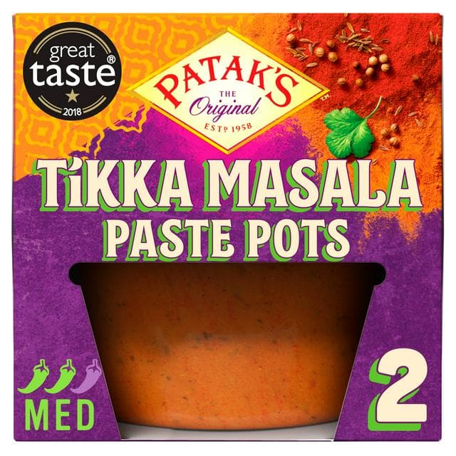Patak's Indian 2 x 70g Tikka Masala Curry Paste Pots - gallery image 1