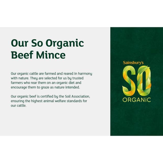 Sainsbury's Organic British Beef Mince 12% Fat 500g - gallery image 3