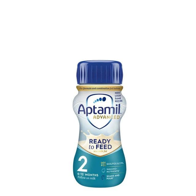 Aptamil Advanced 2 Follow On Baby Milk Formula Liquid 6-12 Months Ready To Feed 200ml - gallery image 1