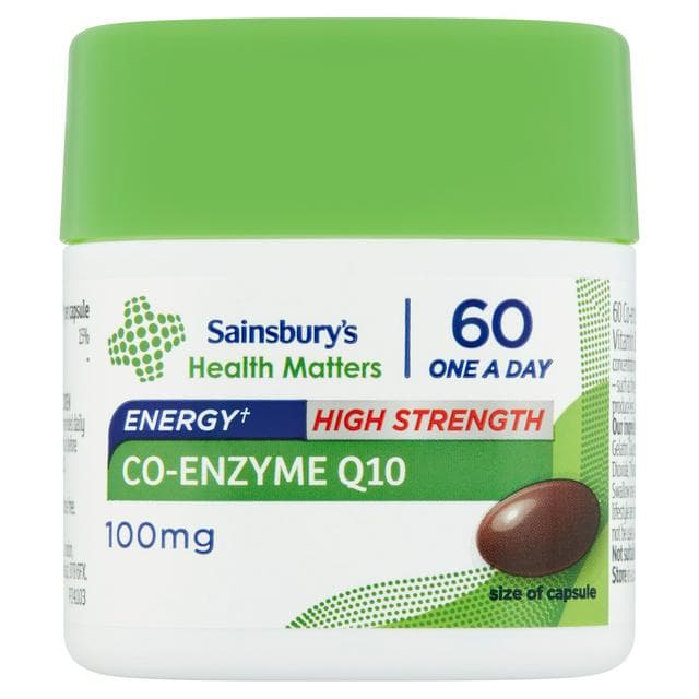 Sainsbury's Energy Co-Enzyme Q10 & Vitamin B1 One A Day x60 Capsules - gallery image 1