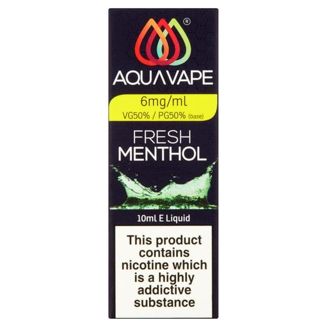 Aqua Vape Liquid Refill Fresh Menthol 6mg - gallery image 1