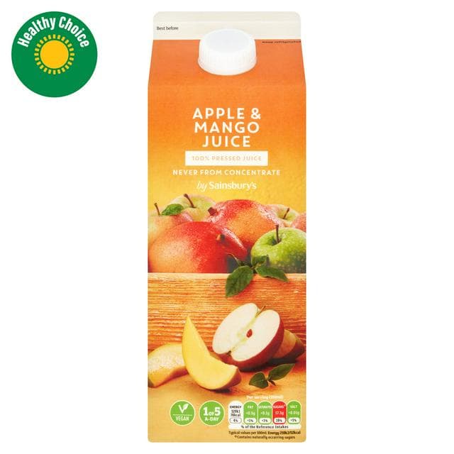 Sainsbury's Apple & Mango Juice, Not From Concentrate 1.75L - gallery image 1