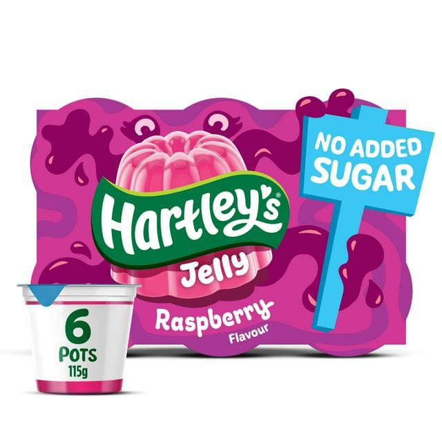 Hartley's 6 x 115g Raspberry Flavour Jelly - gallery image 1