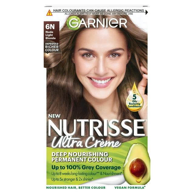 Garnier Nutrisse 6N Nude Light Brown Permanent Hair Dye - gallery image 1