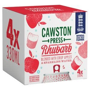 Cawston Press 4 x 330ml Rhubarb Sparkling Cans