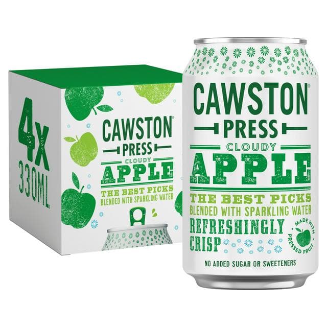Cawston Press 4 x 330ml Cloudy Apple Sparkling Cans - gallery image 1