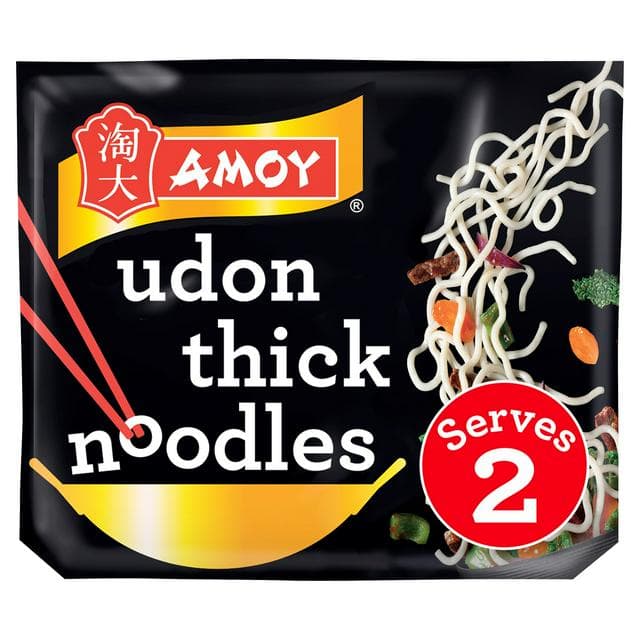Amoy Straight to Wok Udon Thick Noodles 2x150g - gallery image 1