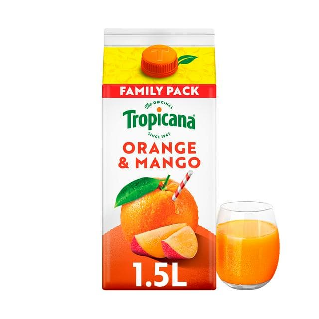 Tropicana 1.5L Orange & Mango Fruit Juice - gallery image 1