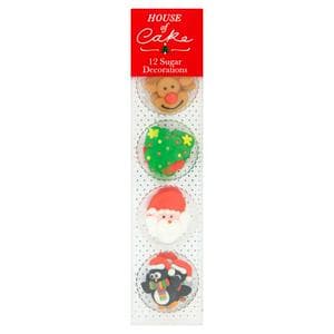 House of Cake 12 x Christmas Sugar Decorations