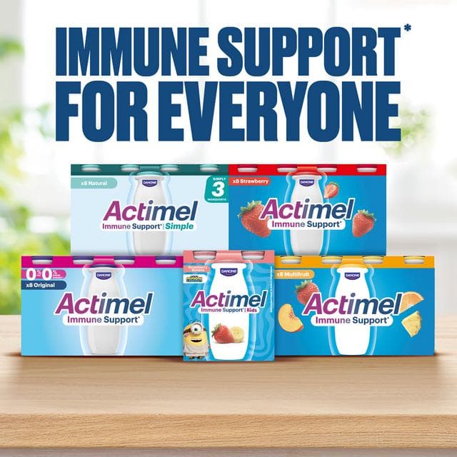 Actimel Strawberry 0% Added Sugar Fat Free Yogurt Drink 12x100g - gallery image 6