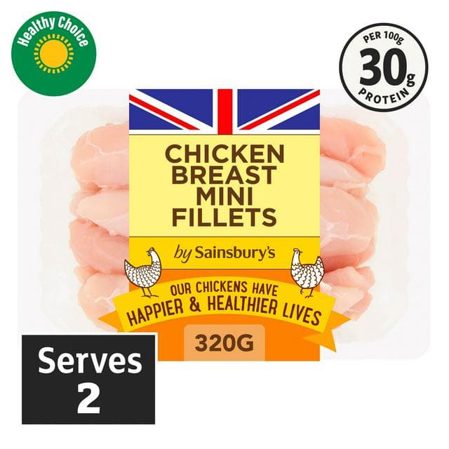 Sainsbury's 320g British Fresh Chicken Breast Mini Fillets - gallery image 1