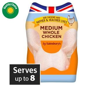 Sainsbury's 1.6kg British Fresh Medium Whole Chicken