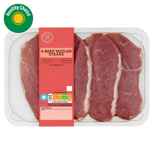 Sainsbury's British or Irish 21 Day Matured Sizzler Steaks 350g - gallery image 1