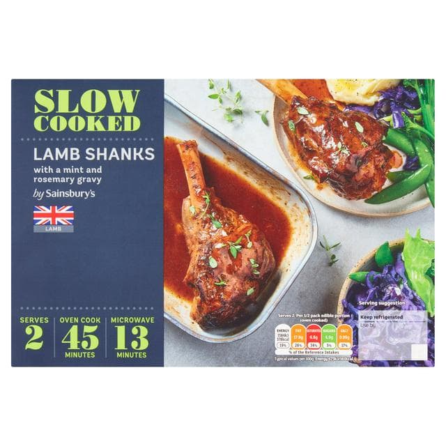 Sainsbury's Slow Cook Lamb Shanks with Mint 680g (Serves 2) - gallery image 1