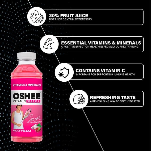 Oshee Vitamin Water Red Grape/Dragonfruit Flavour 555ml - gallery image 3