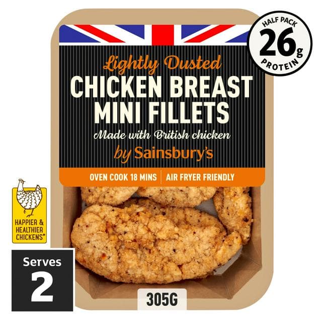 Sainsbury's Lightly Dusted Chicken Mini Fillets 305g - gallery image 1