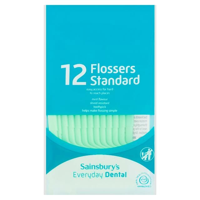 Sainsbury's Mint Flavour Toothpick Flossers x12 - gallery image 1