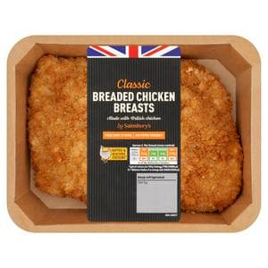 Sainsbury's Breaded Fresh British Chicken Breast Fillets x2 350g