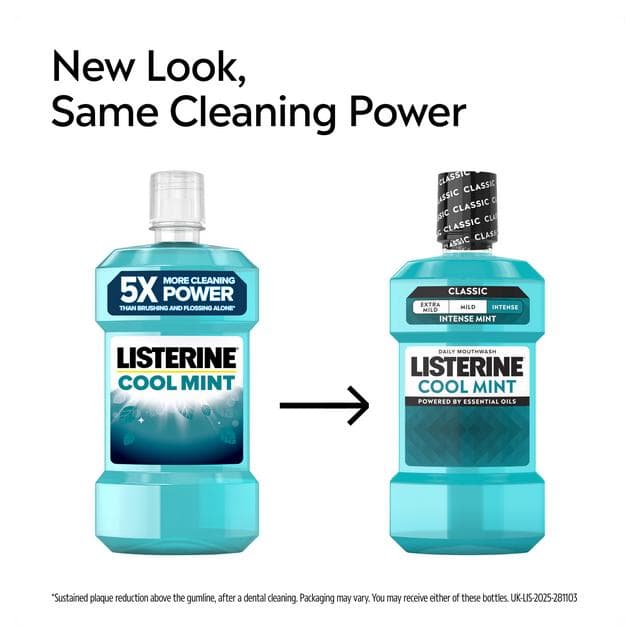 Listerine Essentials Cool Mint Mouthwash 500ml - gallery image 3