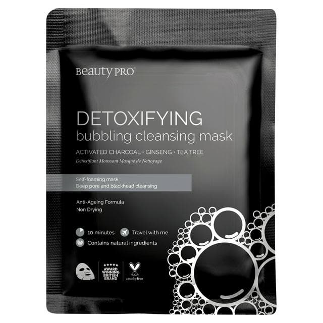 BeautyPro Detoxifying Bubbling Cleansing Mask with Activated Charcoal 20ml - gallery image 1