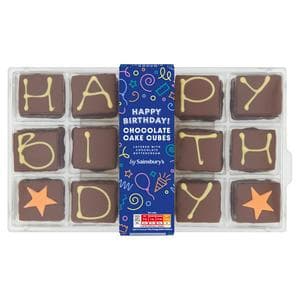 Sainsbury's Chocolate Birthday Celebration Cake Cubes 739g