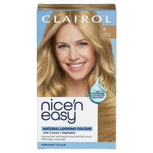 Clairol Nice'N Easy Medium Blonde 8 Permanent Crème Hair Dye