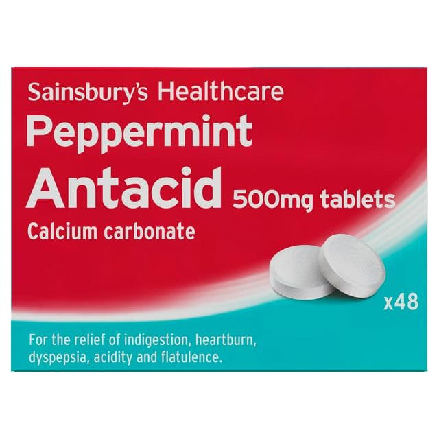 Sainsbury's Antacid Peppermint Tablets x48 - gallery image 1