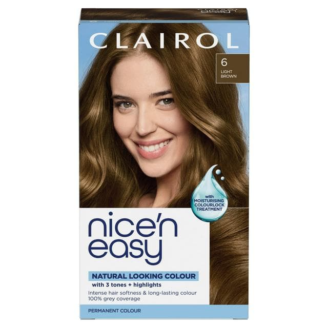 Clairol Nice'N Easy Light Brown 6 Permanent Crème Hair Dye - gallery image 1
