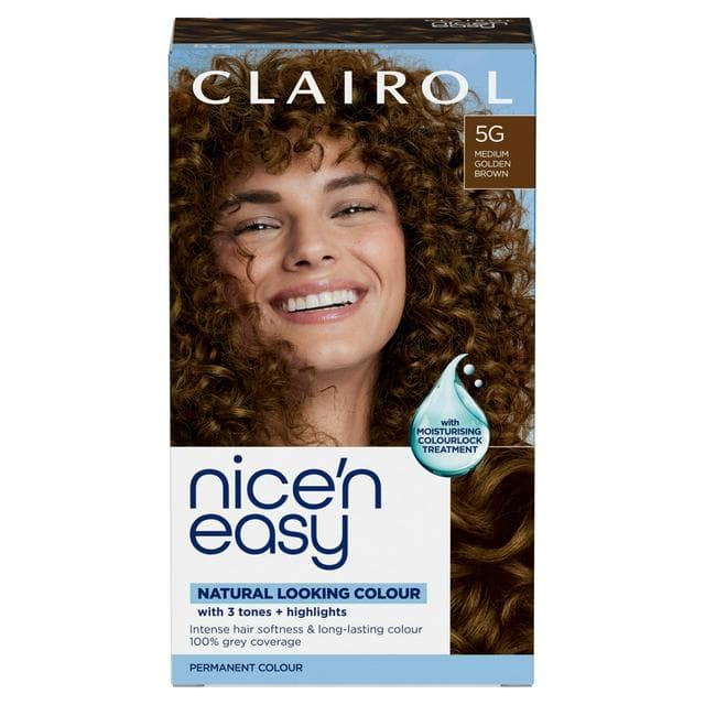 Clairol Nice'N Easy Medium Golden Brown 5G Permanent Crème Hair Dye - gallery image 1