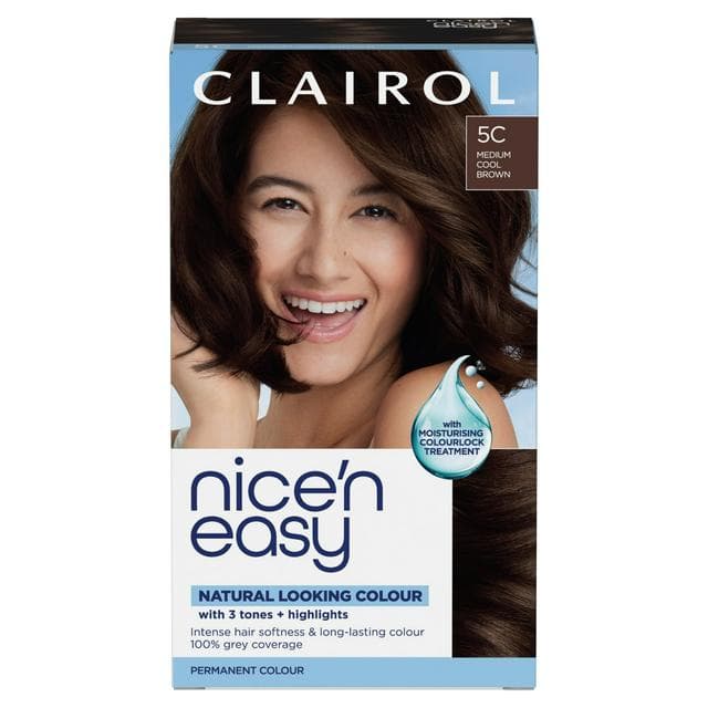 Clairol Nice'N Easy Medium Cool Brown 5C Permanent Crème Hair Dye - gallery image 1