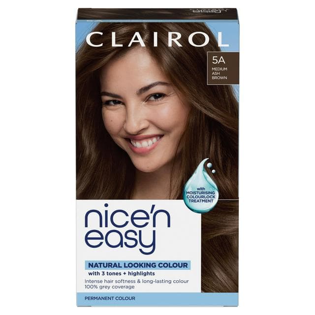 Clairol Nice'N Easy Medium Ash Brown 5A Permanent Crème Hair Dye - gallery image 1