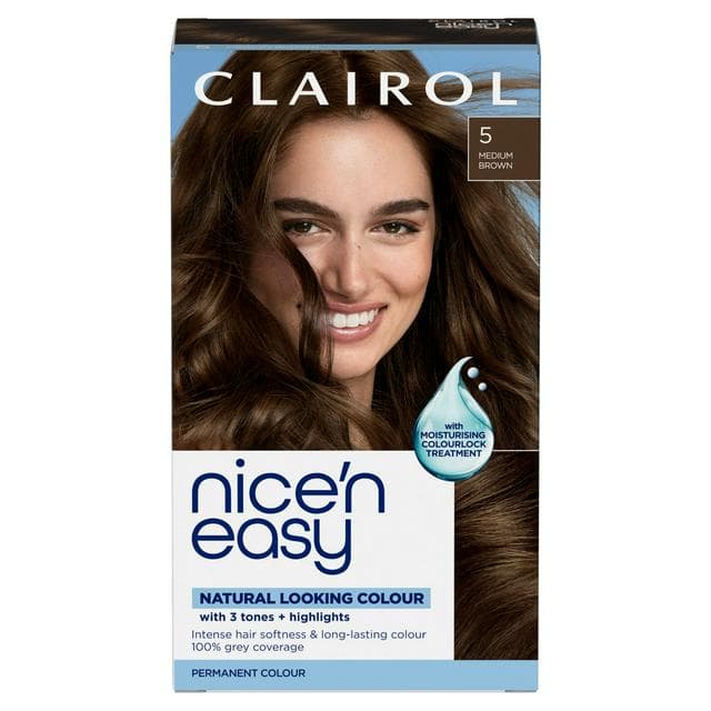 Clairol Nice'N Easy Medium Brown 5 Permanent Crème Hair Dye - gallery image 1