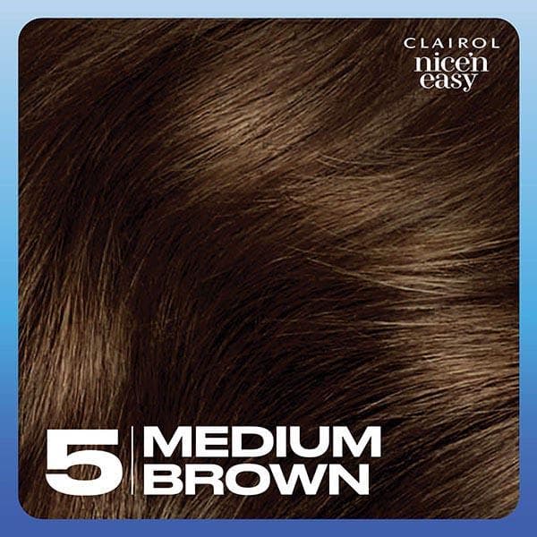 Clairol Nice'N Easy Medium Brown 5 Permanent Crème Hair Dye - gallery image 6