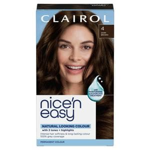 Clairol Nice'N Easy Dark Brown 4 Permanent Crème Hair Dye