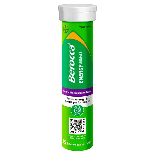 Berocca Blackcurrant Flavour Effervescent Tablets x15 - gallery image 1