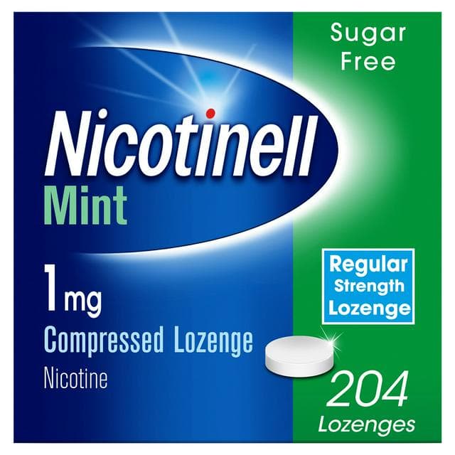 Nicotinell Mint Nicotine Lozenge Stop Smoking Aid Pieces 1mg x204 - gallery image 1