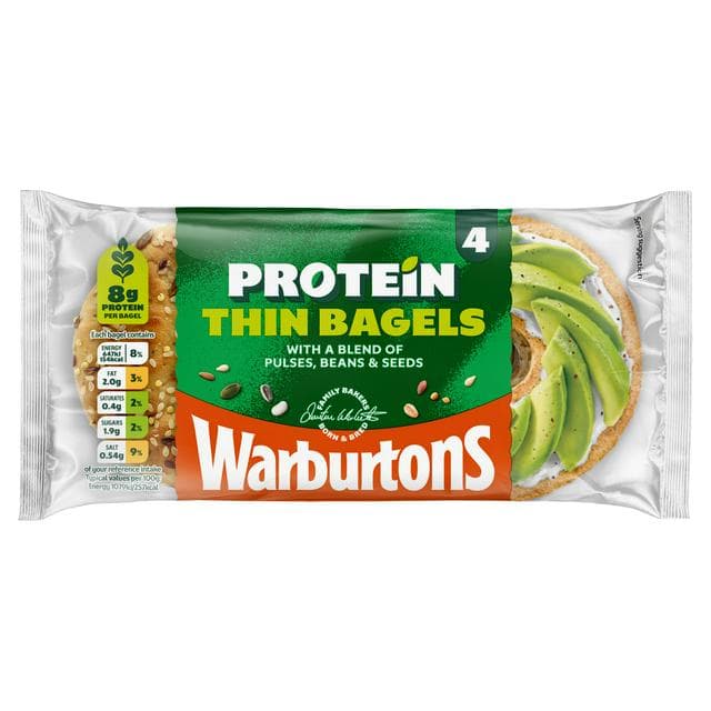 Warburtons Protein Thin Bagels x4 - gallery image 1