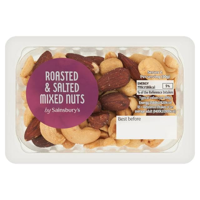 Sainsbury's On the Go Roasted & Salted Mixed Nuts 60g - gallery image 1