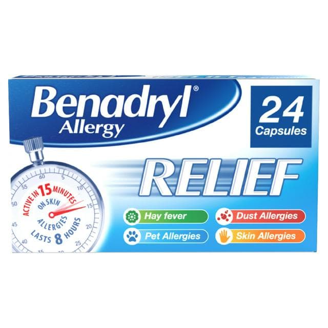 Benadryl Allergy Relief Capsules x24 - gallery image 1