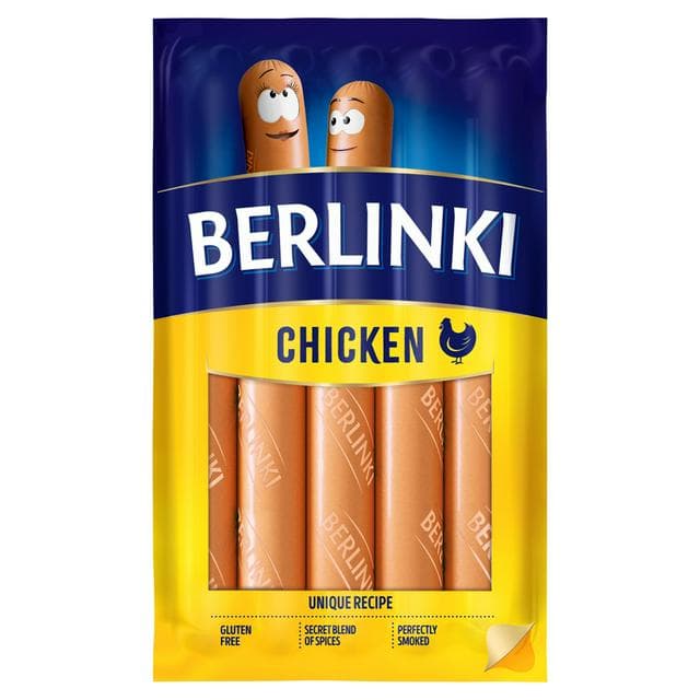Morliny Berlinki Chicken Hot Dogs 250g - gallery image 1