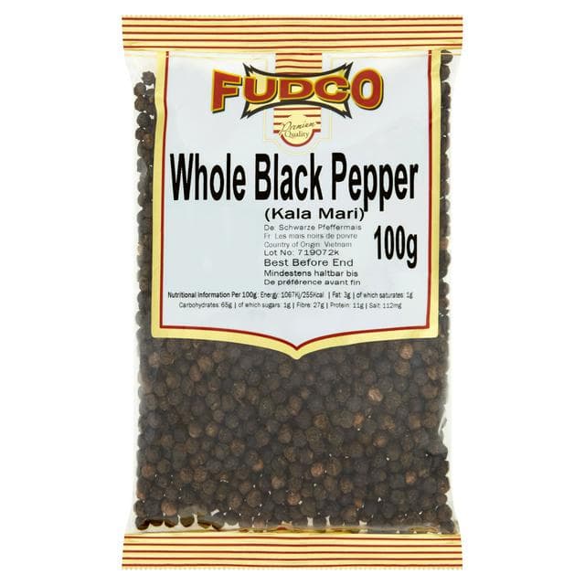 Fudco Whole Black Pepper 100g - gallery image 1