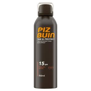 Piz Buin 150ml Tan & Protect Intensifying SPF 15 Sun Cream Spray