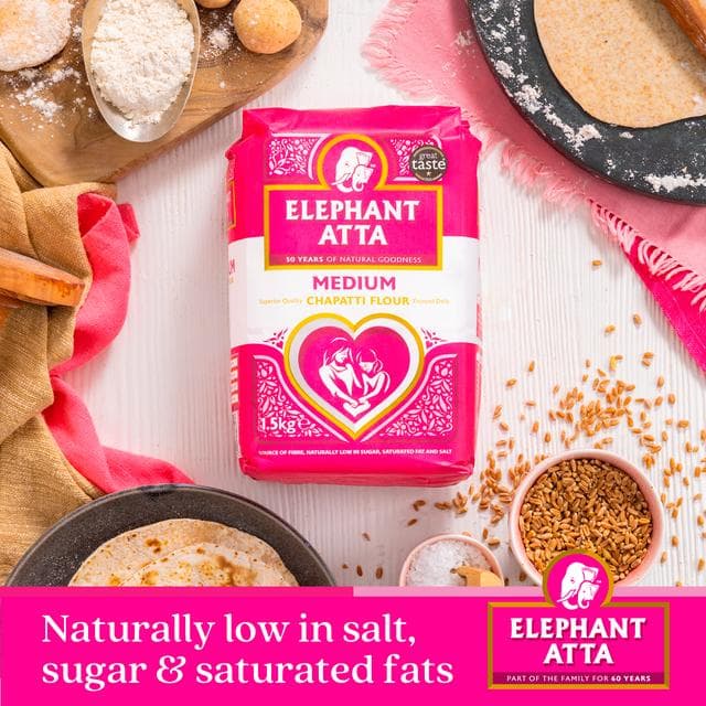 Elephant Atta 1.5kg Medium Chapatti Flour - gallery image 4