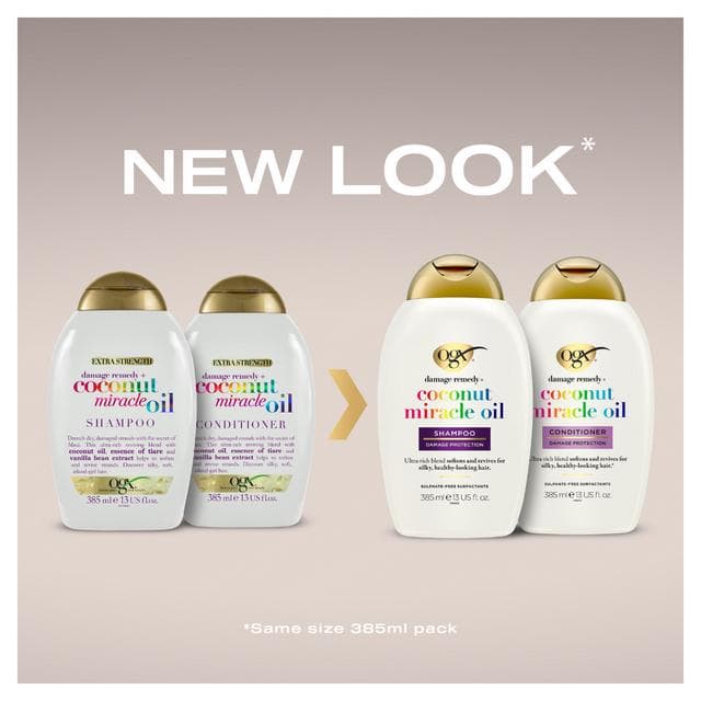 OGX Coconut Miracle Oil Conditioner for Damaged Hair 385ml - gallery image 3