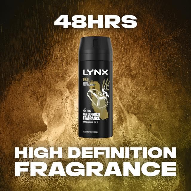 Lynx Gold 48h Deodorant Body Spray for Men 150ml - gallery image 4