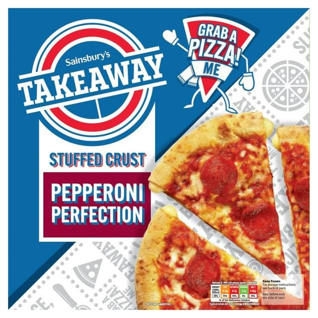Sainsbury's Takeaway Stuffed Crust Pepperoni Pizza 424g - gallery image 1